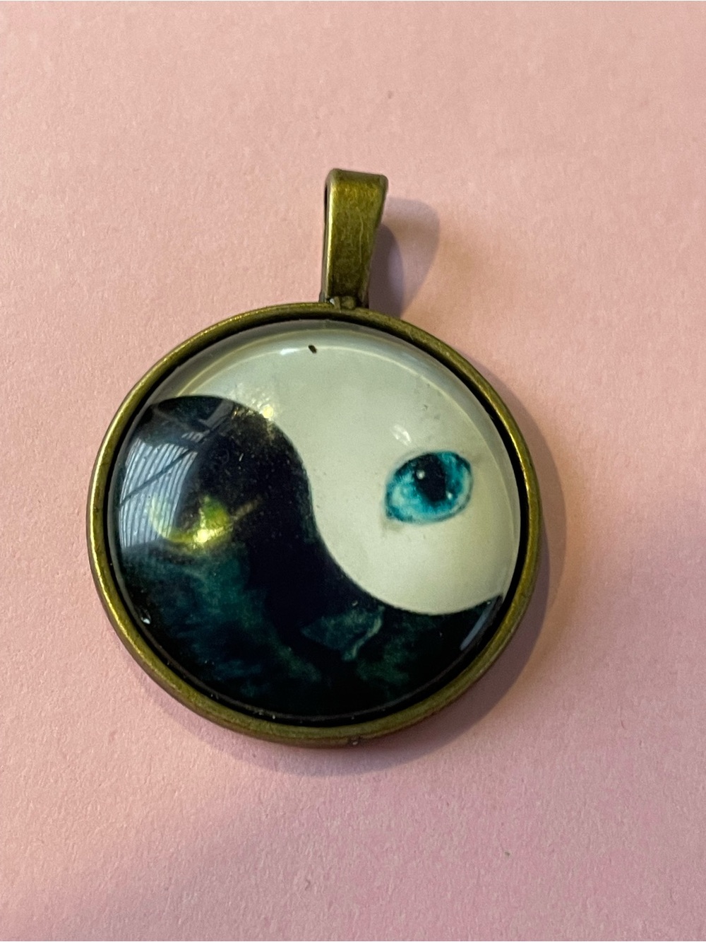 Ying Yang Cat Pendant #6364